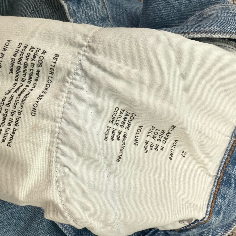 COS Blue Wide Leg Jeans with Embellishments size 27 - Picture 10 of 10
